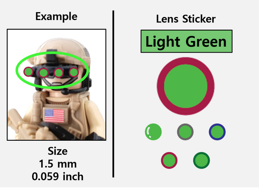 (1.5mm) Light Green / Night Vision lens GPNVG