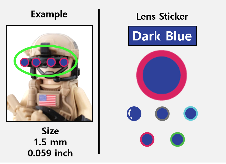 (1.5mm) Dark Blue sticker / Night Vision lens GPNVG