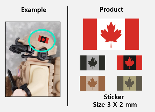 (3 mm) Canada flag Camo sticker