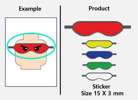 Goggles Stickers / custom face decal lego head