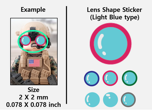 (2mm) Light Blue sticker / Night Vision lens