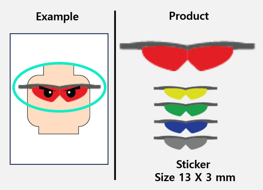 Sunglasses Stickers / custom face decal lego head zimypik