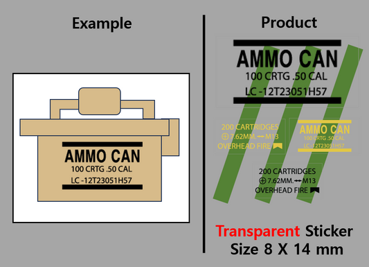 (8mm) Ammo can sticker / Military magazine box