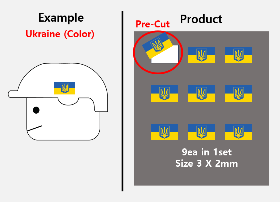 (3 mm) Ukraine flag Camo sticker