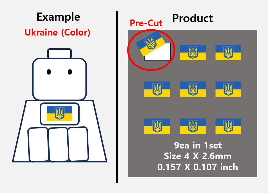 (4 mm) Ukraine flag Camo sticker
