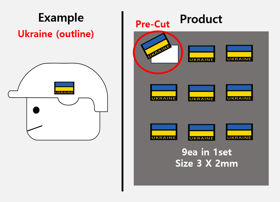 (3 mm) Ukraine flag Camo sticker